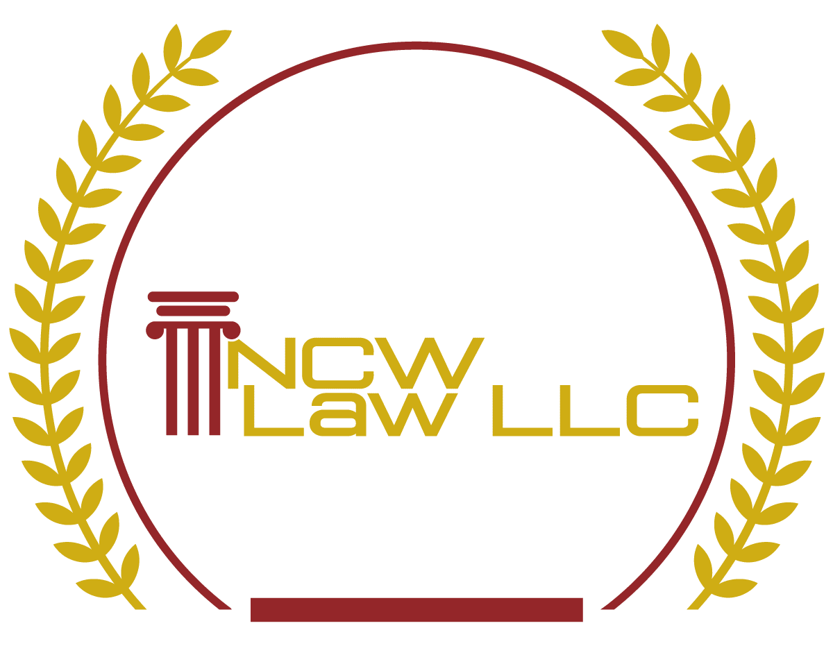 Logo with stylized text 'TNSW LLC' in gold and maroon colors.
